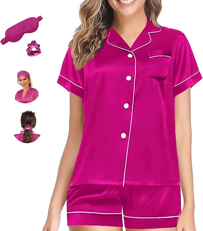 Satin Pajama Set - 2 Piece