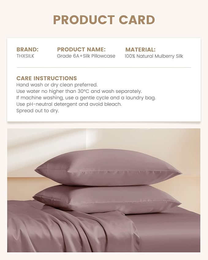 Mulberry Silk Hypoallergenic Pillowcase - King