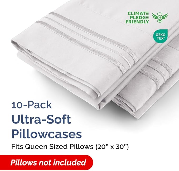 Pillowcase Set - Queen - 10 Piece