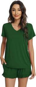 Bamboo Cooling Shorts Pajama Set - Short Sleeve - 2 Piece