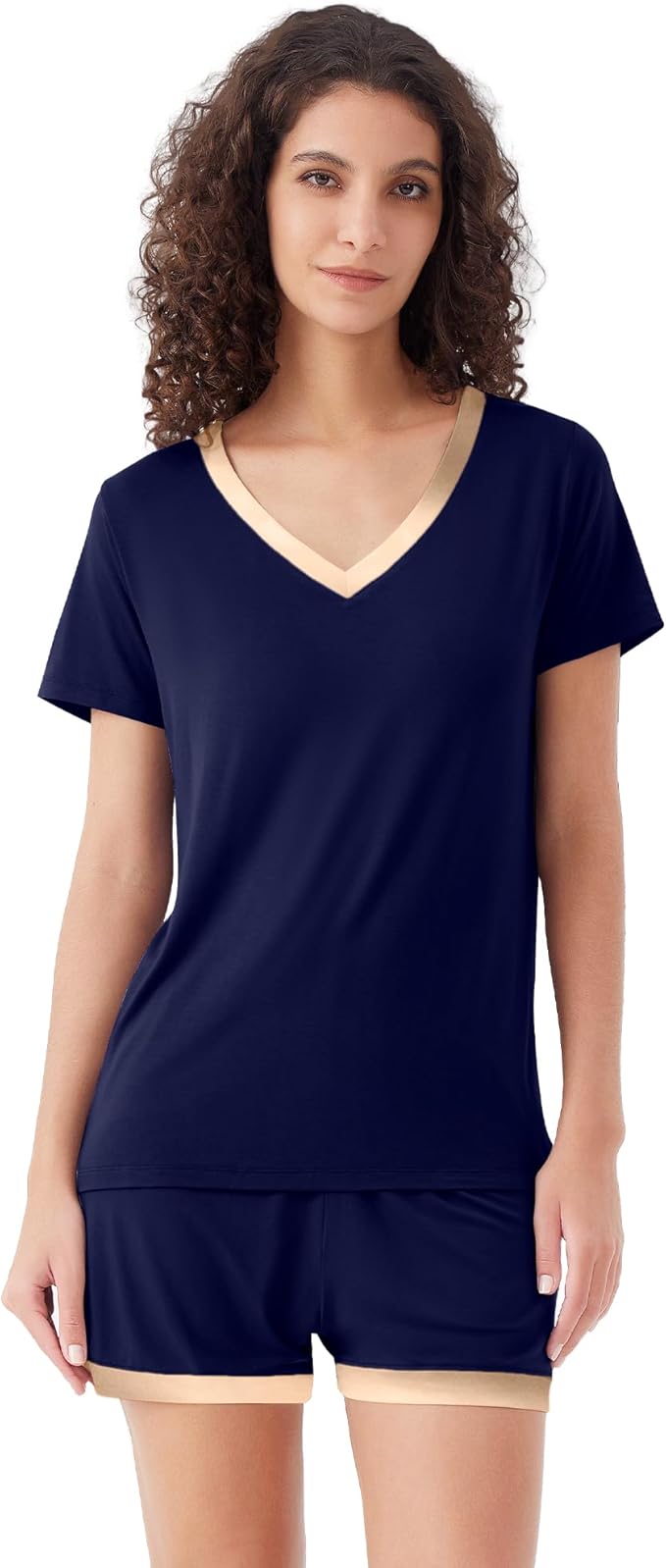 Women's Bamboo Cooling Pajama Set - Short Sleeve - 2 Piece