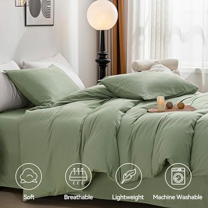 Linen Duvet Cover Set - Queen - 3 Piece