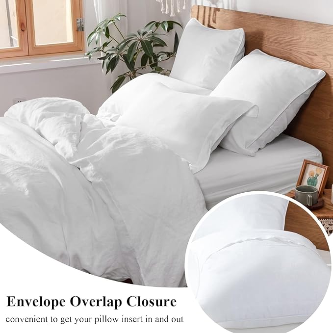 Linen Duvet Cover Set - Full - 3 Piece