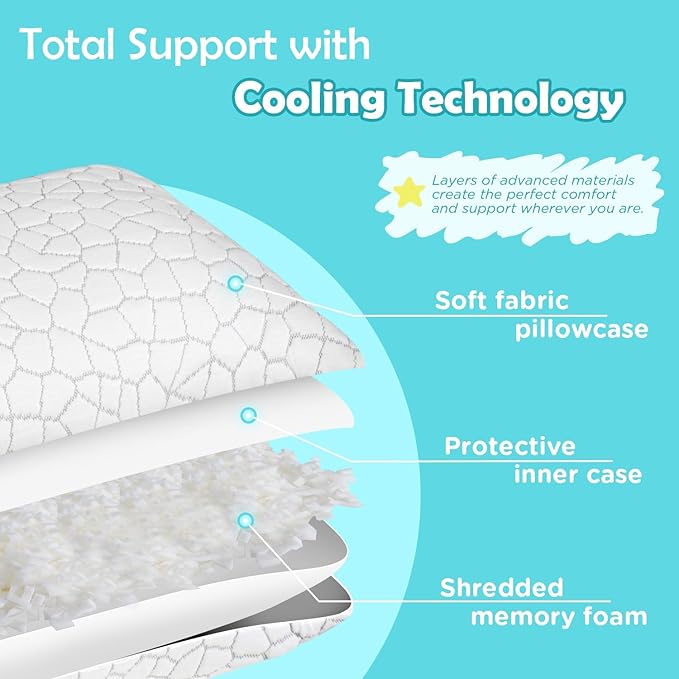 Memory Foam Cooling Bed Pillow