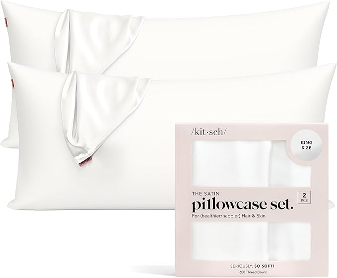 Satin Cooling Pillowcase Set - King - 2 Piece