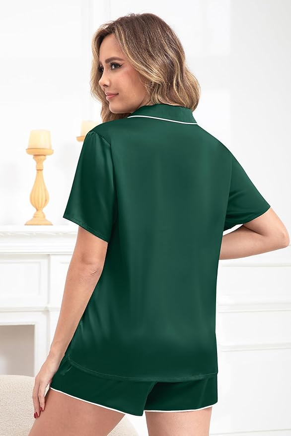Women's Shorts Pajama Set - Short Sleeve - 2 Piece