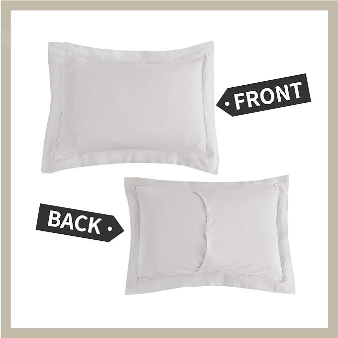 Linen Duvet Cover Set - Full - 3 Piece