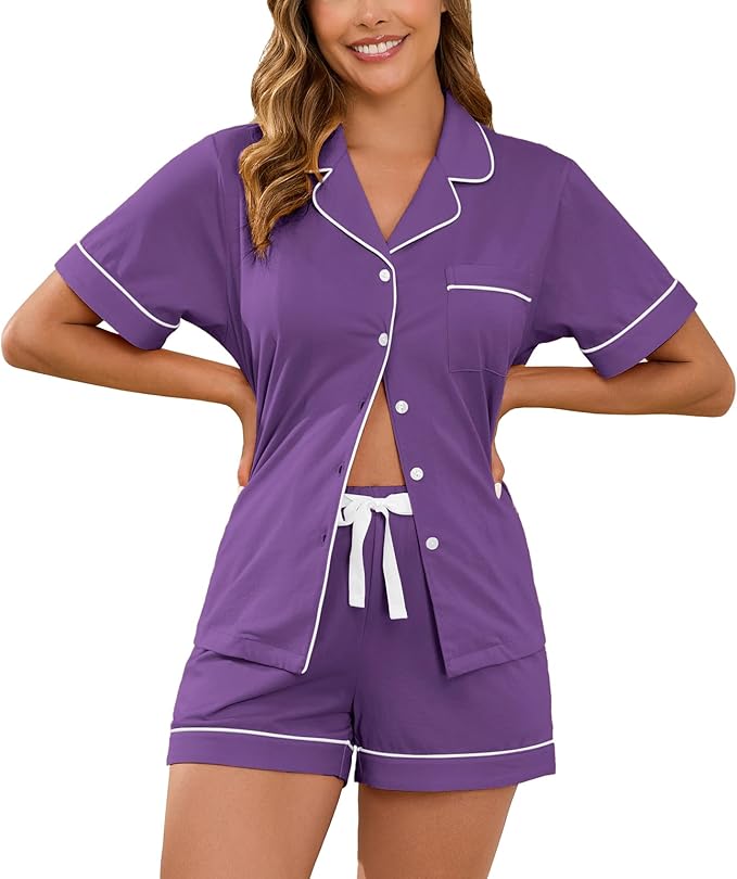 Women's Pajama Set - Short Sleeve - 2 Piece