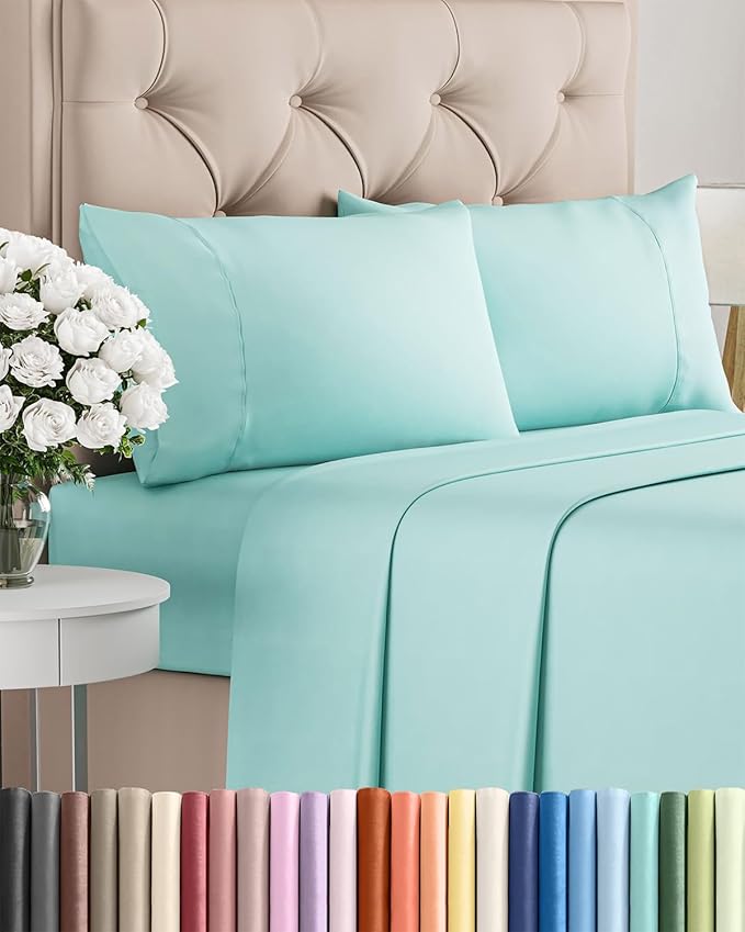 Cooling Bed Sheet Set - Twin - 16 in Deep Pocket - 4 Piece