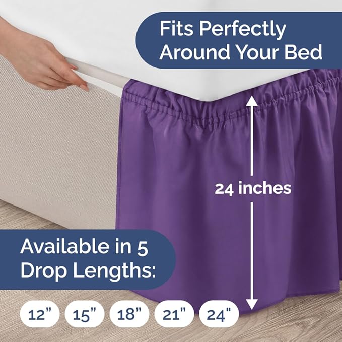 Bed Skirt - Full - 24 in Drop