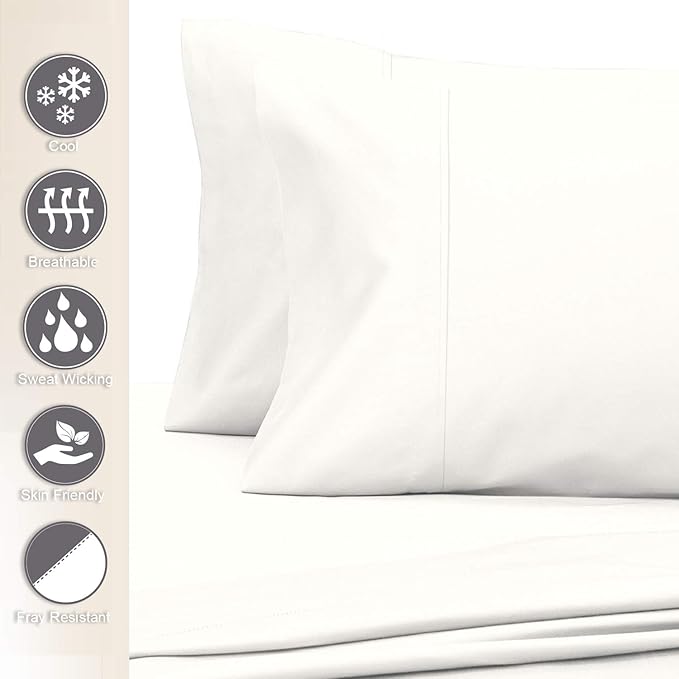 100% Cotton Pillowcase Set - Queen - 2 Piece