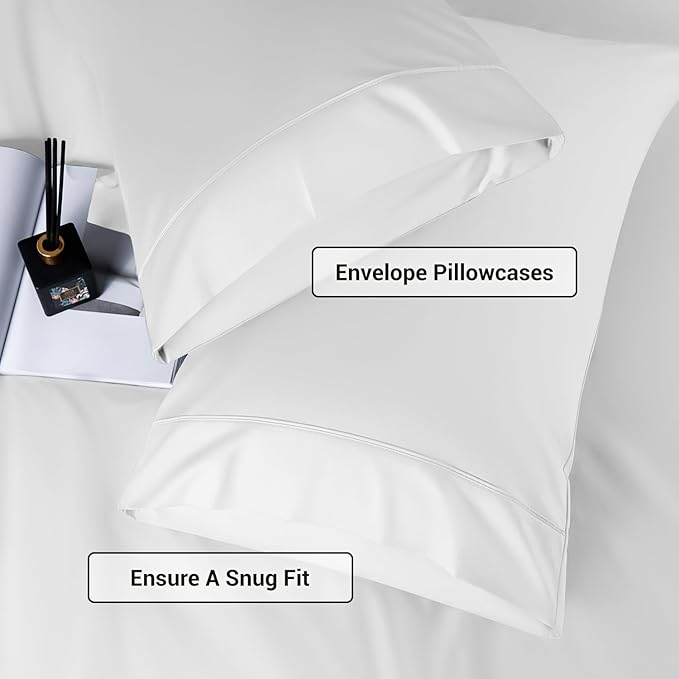 Bamboo Cooling Bed Sheet Set - Queen - 4 Piece