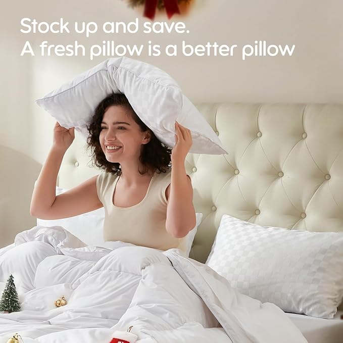 Down Alternative Bed Pillow - Standard - 20 x 26 in - 4 Piece