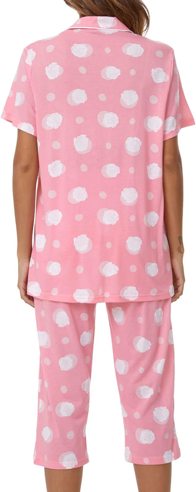 Capri Pajama Set - Short Sleeve - 2 Piece