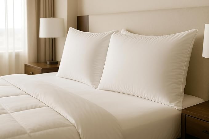 100% Cotton Bed Pillow - King - 2 Pack