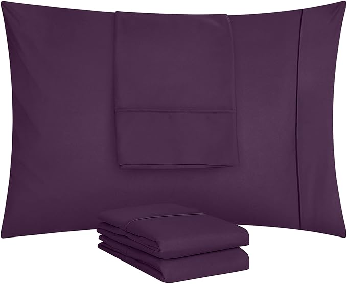 Microfiber Pillowcase Set - Queen - 20 x 30 in - 4 Pack