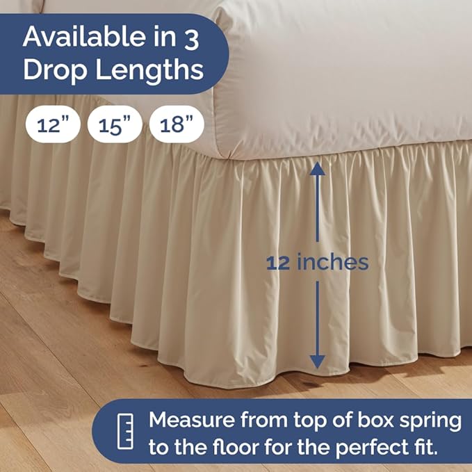 Bed Skirt - Full - 12 in Drop