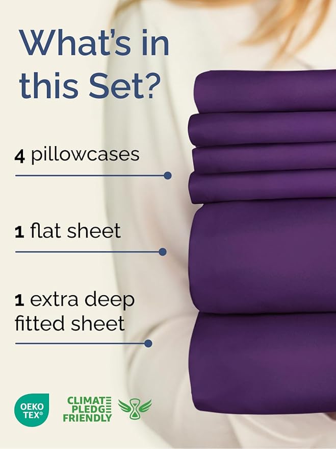 Cooling Bed Sheet Set - King - 6 Piece