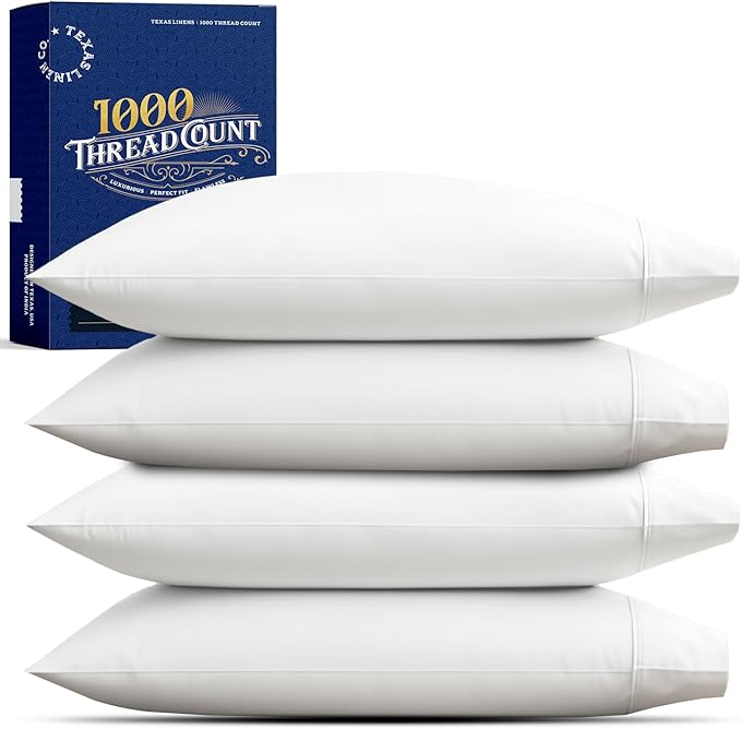 Linen Cooling Pillowcase Set - Queen - 4 Piece