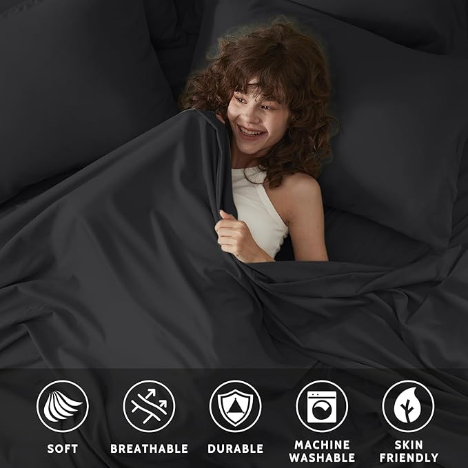 Cooling Bed Sheet Set - Queen - 16 in Deep Pocket - 6 Piece
