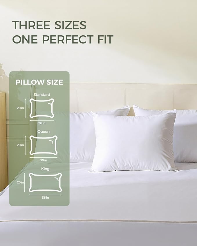 100% Cotton Hypoallergenic Pillow Protector