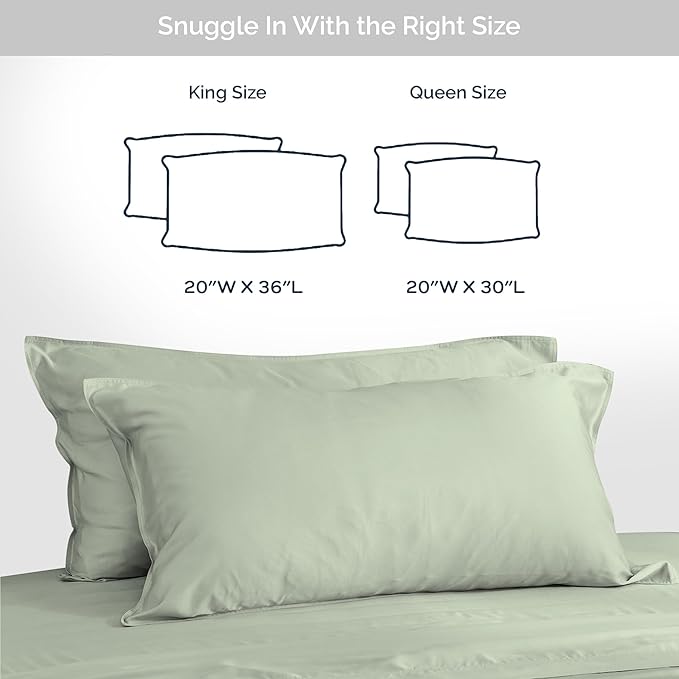 Bamboo Cooling Pillowcase Set - Queen - 2 Piece
