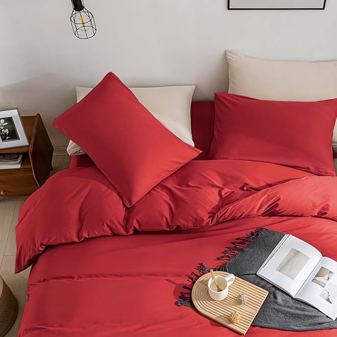 Linen Duvet Cover Set - Queen - 3 Piece