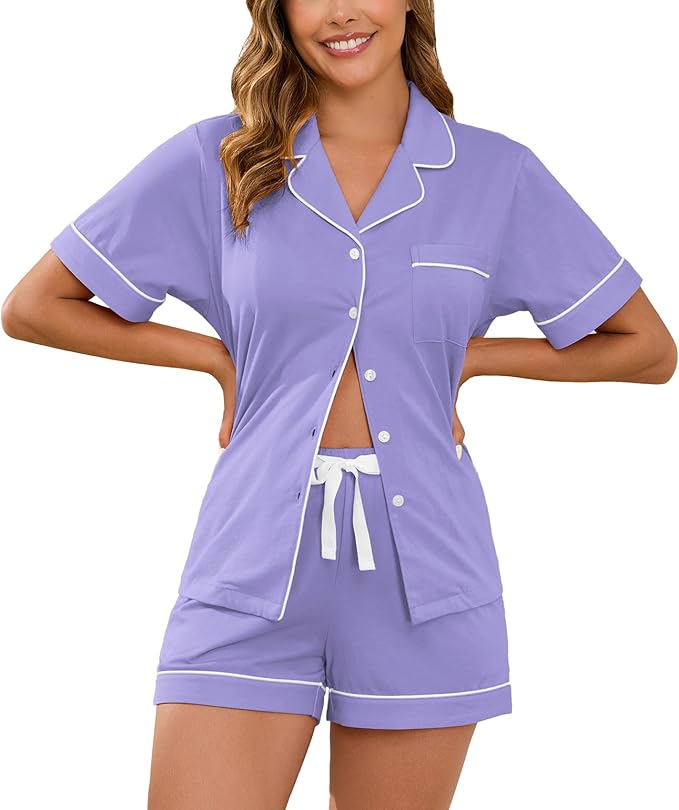 Women's Pajama Set - Short Sleeve - 2 Piece