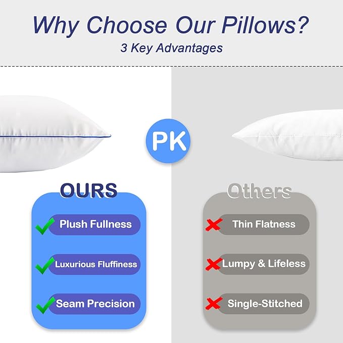 Microfiber Hypoallergenic Pillow Insert - 2 Piece
