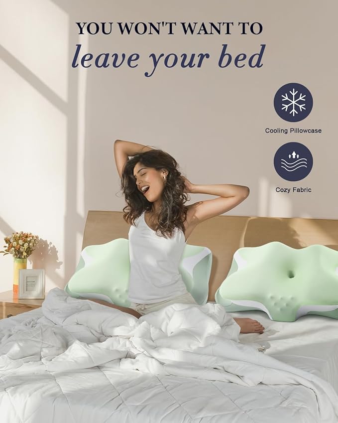Memory Foam Cooling Bed Pillow - Queen