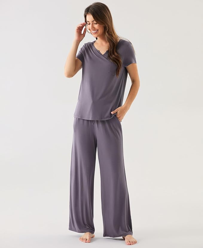 Bamboo Pajama Set - Short Sleeve - 2 Piece
