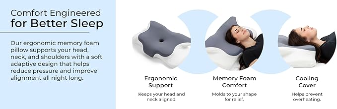 Memory Foam Orthopedic Bed Pillow
