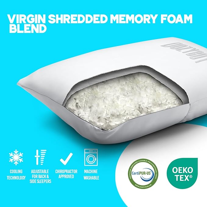 Memory Foam Bed Pillow - Queen