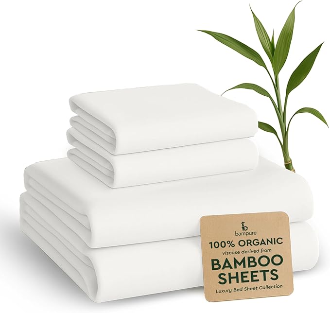 Bamboo Cooling Bed Sheet Set - King - 4 Piece