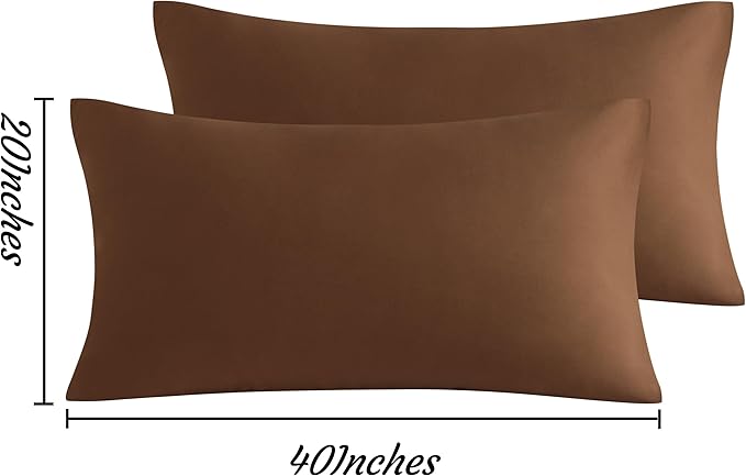 Microfiber Pillowcase Set - King - 20 x 40 in - 2 Pack - 2 Piece