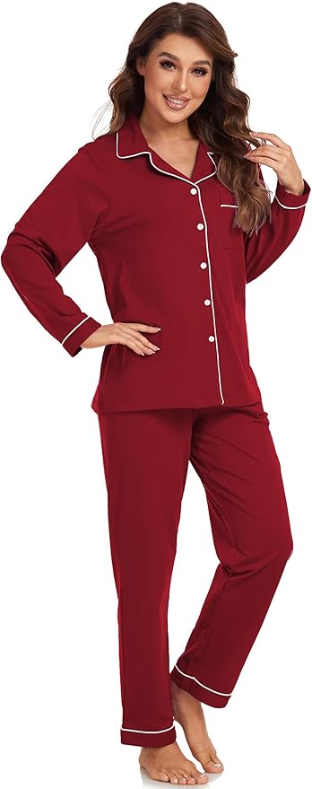 100% Cotton Pants Pajama Set - Long Sleeve - 2 Piece