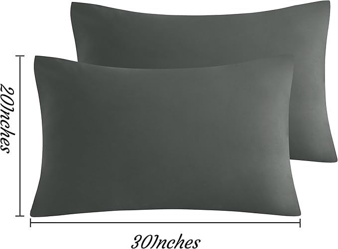 Microfiber Pillowcase Set - Queen - 20 x 30 in - 2 Pack - 2 Piece