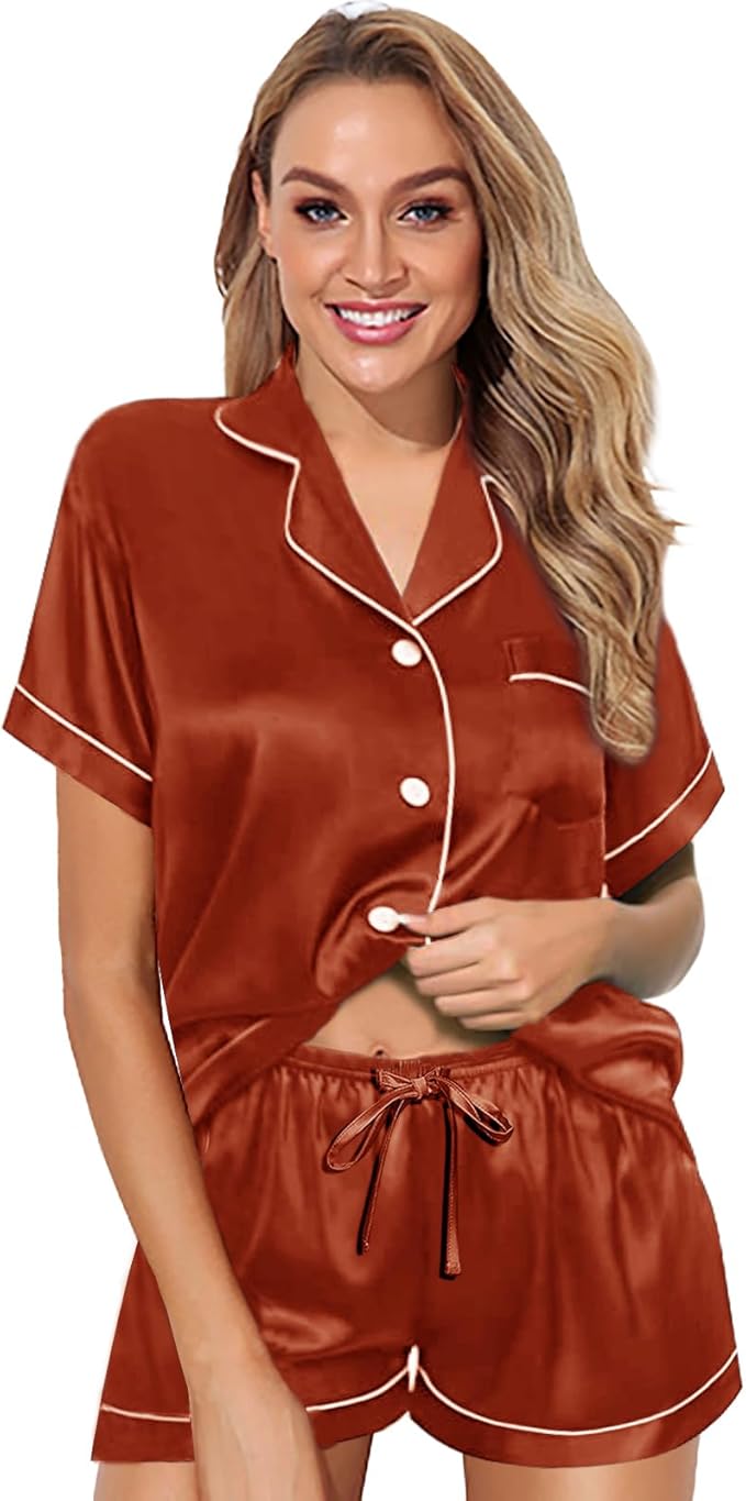 Satin Pajama Set - 2 Piece