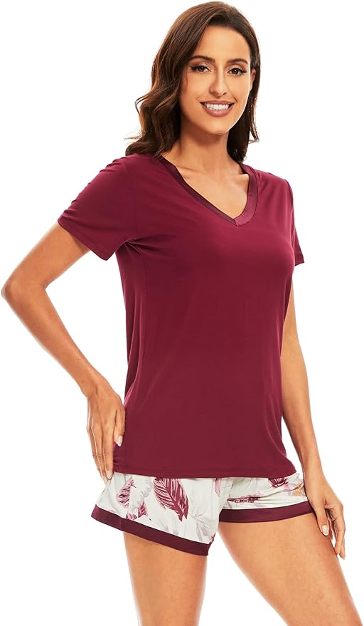 Women's Bamboo Cooling Pajama Set - Short Sleeve - 2 Piece
