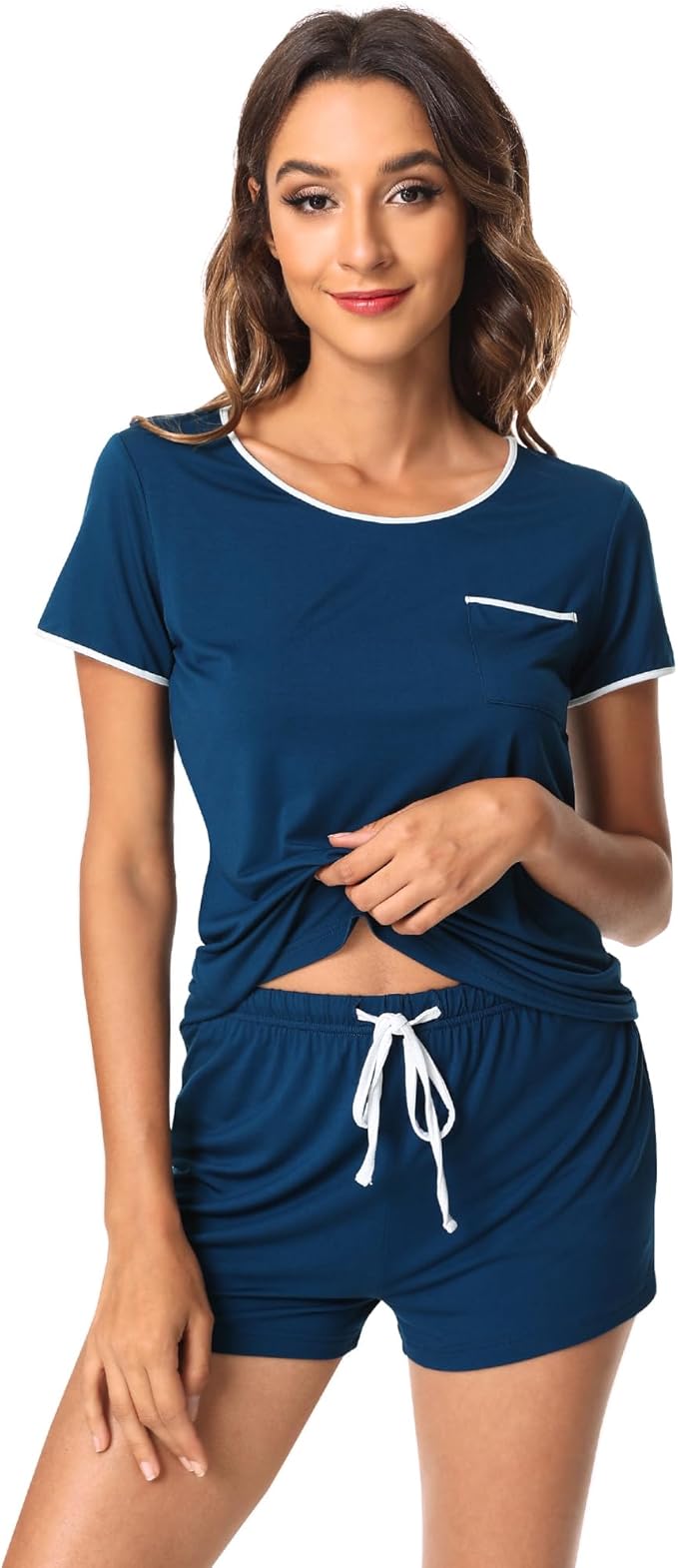 Women's Bamboo Cooling Pajama Set - Short Sleeve - 2 Piece