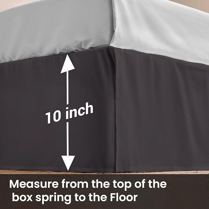 Microfiber Bed Skirt - King - 10 in Drop