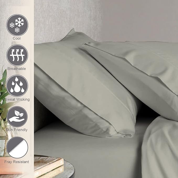 100% Cotton Pillowcase Set - King - 2 Piece
