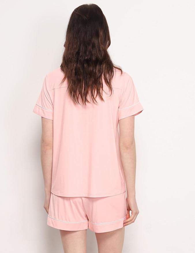Women's Bamboo Pajama Set - Short Sleeve - 2 Piece