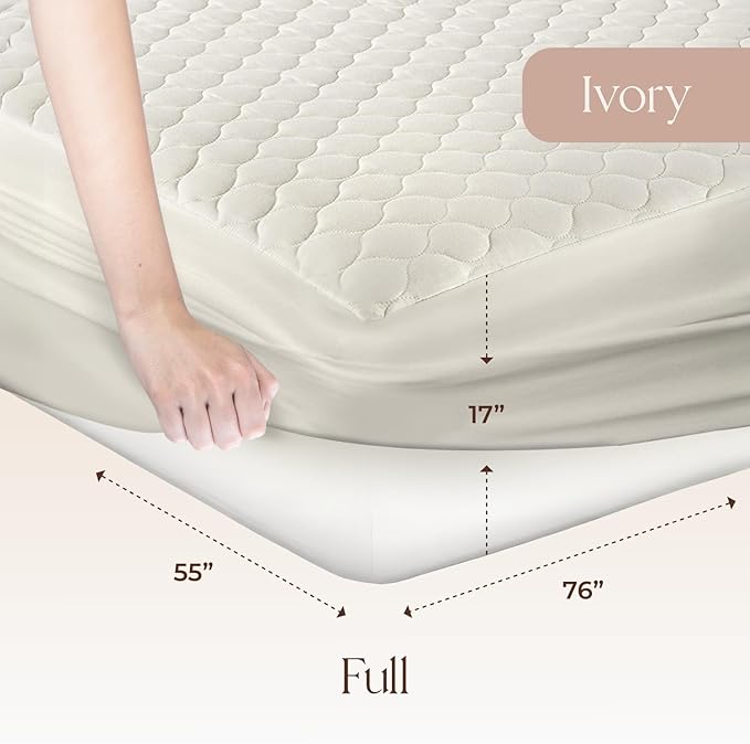 100% Cotton Cooling Mattress Protector - Full