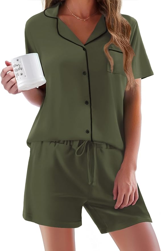 Women's Pajama Set - Short Sleeve - 2 Piece