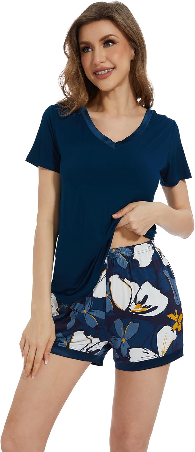Women's Bamboo Cooling Pajama Set - Short Sleeve - 2 Piece