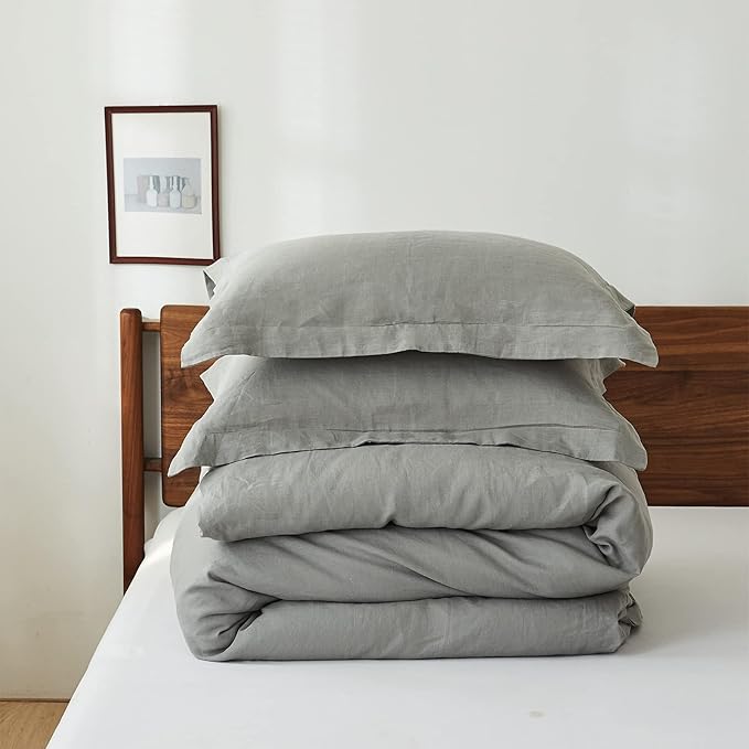 Linen Duvet Cover Set - King - 3 Piece