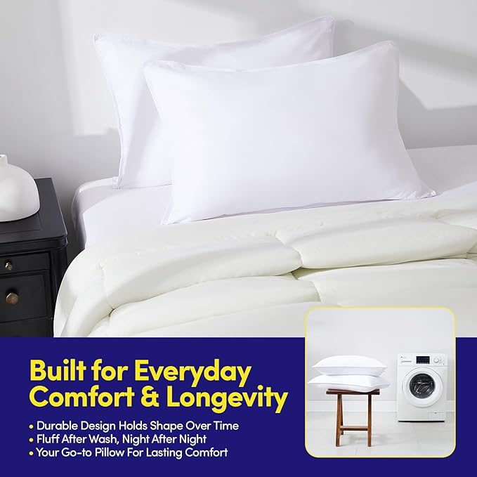 Down Alternative Bed Pillow - King - 2 Pack