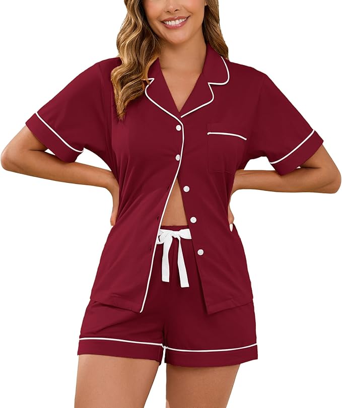 Women's Pajama Set - Short Sleeve - 2 Piece