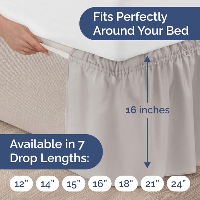 Bed Skirt - King - 16 in Drop